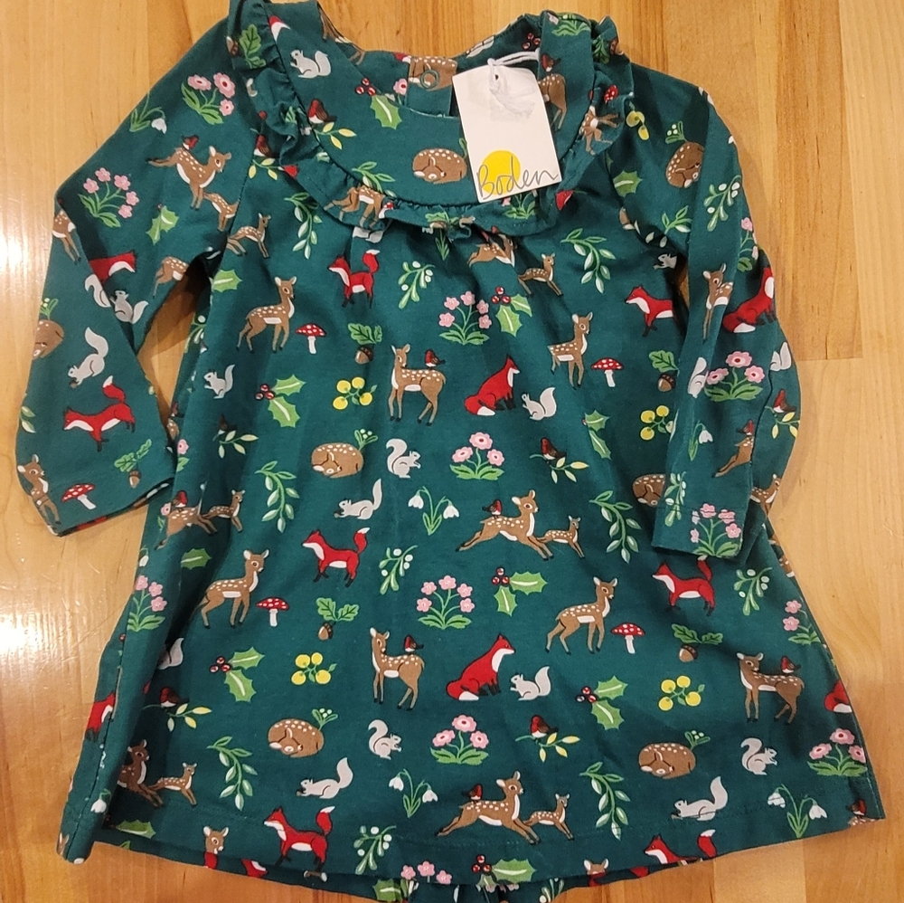 New Baby Boden Animal Print Dress